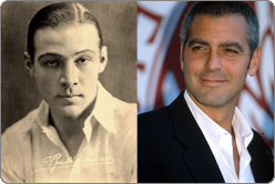 Rudolph Valentino and George Clooney