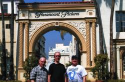 The Three Movie Buffs at the Paramount Gates The Three Movie Buffs at the Paramount Gates