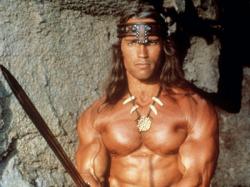 Arnold Schwarzenegger as Conan the Barbarian.