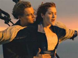 Leonardo DiCaprio and Kate Winslet in Titanic.