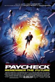 Paycheck Movie Poster Paycheck Movie Poster