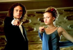 Heath Ledger and Julia Stiles in 10 Things I Hate About You