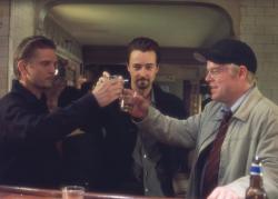 Barry Pepper, Edward Norton and Philip Seymour Hoffman in 25th Hour. Barry Pepper, Edward Norton and Philip Seymour Hoffman in 25th Hour.