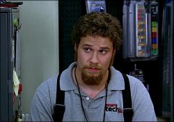 Seth Rogen in The 40 Year Old Virgin. Seth Rogen in The 40 Year Old Virgin.