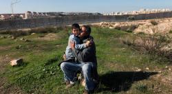 Emad Burnat with his son, Gibreel, in 5 Broken Cameras.