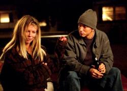 Kim Basinger and Eminem in 8 Mile. Kim Basinger and Eminem in 8 Mile.