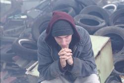 Eminem in 8 Mile. Eminem in 8 Mile.