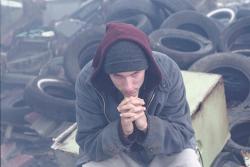 Eminem in 8 Mile.