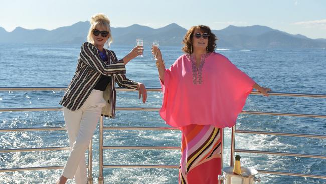 Joanna Lumley and Jennifer Saunders in Absolutely Fabulous: The Movie. Joanna Lumley and Jennifer Saunders in Absolutely Fabulous: The Movie.