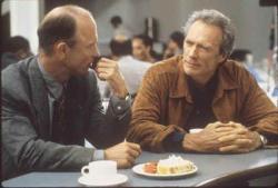 Ed Harris and Clint Eastwood in Absolute Power.