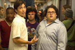 Justin Long and Jonah Hill in Accepted. Justin Long and Jonah Hill in Accepted.