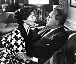 Katharine Hepburn and Spencer Tracy in Adam's Rib. Katharine Hepburn and Spencer Tracy in Adam's Rib.