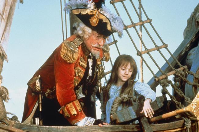 John Neville and Sarah Polley in The Adventures of Baron Munchausen. John Neville and Sarah Polley in The Adventures of Baron Munchausen.