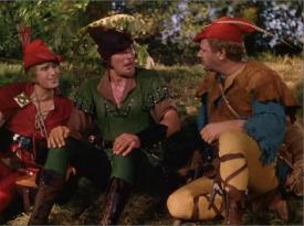 Will Scarlett, Robin Hood and Little John.