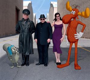 Robert De Niro, Jason Alexander and Rene russo in The Adventures of Rocky and Bullwinkle. Robert De Niro, Jason Alexander and Rene russo in The Adventures of Rocky and Bullwinkle.