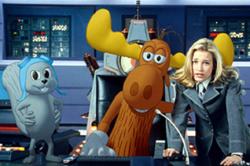 Rocky, Bullwinkle and Piper Perabo  in The Adventures of Rocky and Bullwinkle.