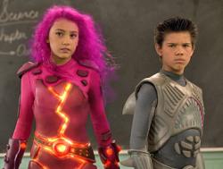 Taylor Dooley and Taylor Lautner in The Adventures of Shark Boy & Lava Girl.