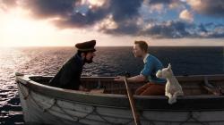 Captain Haddock (voiced by Andy Serkis) and Tintin (voiced by Jamie Bell) and Snowy the dog in The Adventures of Tintin. Captain Haddock (voiced by Andy Serkis) and Tintin (voiced by Jamie Bell) and Snowy the dog in The Adventures of Tintin.