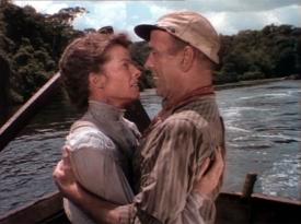 Katharine Hepburn and Humphrey Bogart in The African Queen.