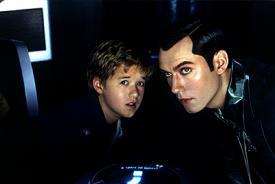 Haley Joel Osment and Jude Law in AI: Artificial Intelligence. Haley Joel Osment and Jude Law in AI: Artificial Intelligence.