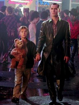 Haley Joel Osment and Jude Law in AI: Artificial Intelligence. Haley Joel Osment and Jude Law in AI: Artificial Intelligence.