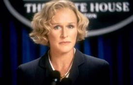 Glenn Close as the Vice President in Air Force One.