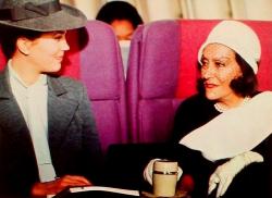 Linda Harrison and Gloria Swanson in Airport 1975