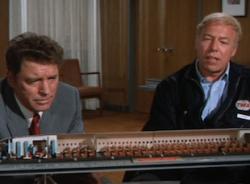 Burt Lancaster and George Kennedy in Airport.