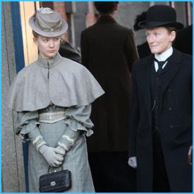 Mia Wasikowska and Glenn Close in Albert Nobbs. Mia Wasikowska and Glenn Close in Albert Nobbs.