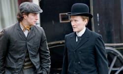 Aaron Johnson and Glenn Close in Albert Nobbs