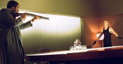 Tyler Perry takes aim at Matthew Fox in Alex Cross.