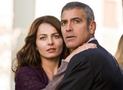 George Clooney and Violante Placido in The American.