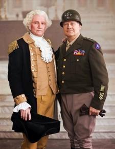 Jon Voight and Kelsey Grammer as Washington and Patton Jon Voight and Kelsey Grammer as Washington and Patton