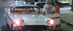 Candy Clark and Charles Martin Smith in American Graffiti.