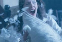 Rachel Hurd-Wood as Betsy Bell, having a ghostly pillow fight in An American Haunting Rachel Hurd-Wood as Betsy Bell, having a ghostly pillow fight in An American Haunting