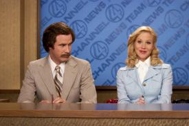 Will Ferrell and Christina Applegate in Anchorman. Will Ferrell and Christina Applegate in Anchorman.