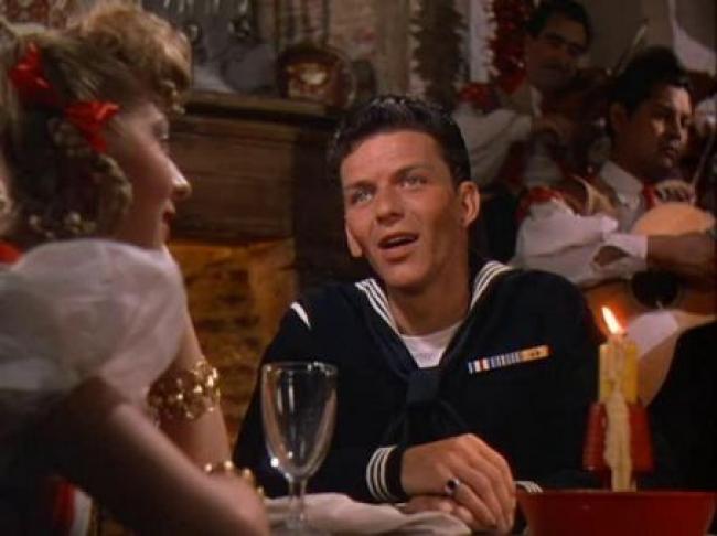 Pamela Britton and Frank Sinatra in Anchors Aweigh. Pamela Britton and Frank Sinatra in Anchors Aweigh.