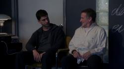 Hamish Linklater and Robin Williams in The Angriest Man in Brooklyn