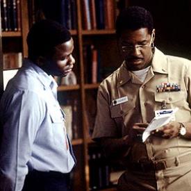 Derek Luke and Denzel Washington in Antwone Fisher.