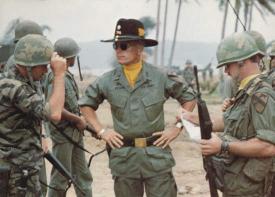 Robert Duvall loves the smell of naplam in the morning in Apocalypse Now. Robert Duvall loves the smell of naplam in the morning in Apocalypse Now.