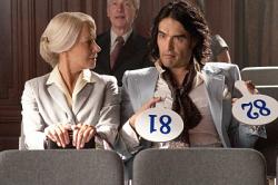 Helen Mirren and Russell Brand in Arthur.