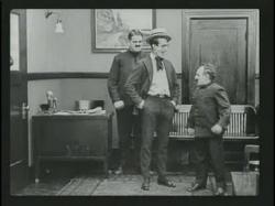 Harold tries to get in to ask father. Harold tries to get in to ask father.