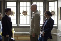 Reece Thompson, Bruce Willis and John Magaro in Assassination of a High School President,