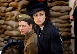 James McAvoy and Keira Knightley in Atonement. James McAvoy and Keira Knightley in Atonement.