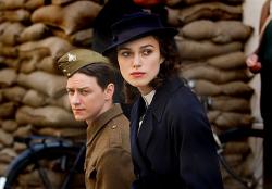 James McAvoy and Keira Knightley in Atonement.