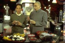 An awkward moment in the office between Dr. Evil and Frau Barbissina. 