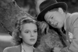 Judy Garland and Mickey Rooney in Babes in Arms. Judy Garland and Mickey Rooney in Babes in Arms.