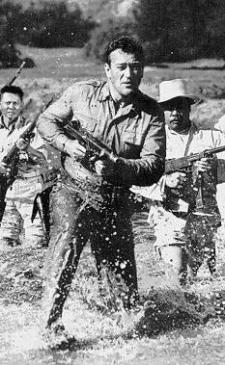 John Wayne in action.