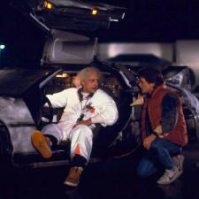 Christopher Lloyd and Michael J. Fox in Back to the Future. Christopher Lloyd and Michael J. Fox in Back to the Future.