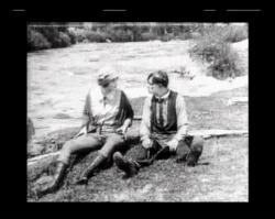 Phyllis Haver and Buster Keaton in The Balloonatic.